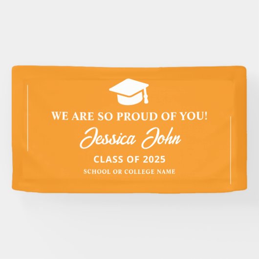 オレンジ君の卒業誇りを持ったは僕らもそう 横断幕 (横)