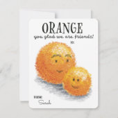 オレンジ君は我々が友人であるバレンタインデーを喜ぶ シーズンカード (正面)