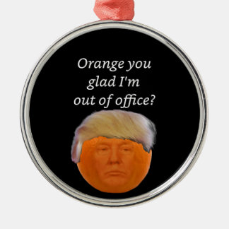 オレンジ君は私がオフィスのトランプ広場を外れてよかった メタルオーナメント