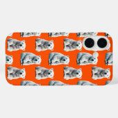 オレンジ地にホッキョクグマのデザイン Case-Mate iPhoneケース (裏面 (横))