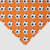 オレンジ地に黒白サッカーボール 薄葉紙 (詳細)
