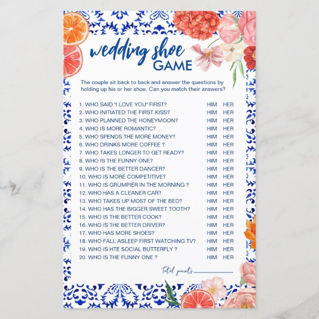 オレンジ地中海のの結婚シューゲーム (正面)