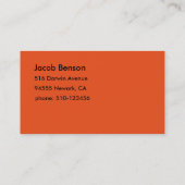 オレンジ基本的な名刺 名刺 (裏面)