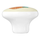 オレンジ夏のビーチ波ビーチサンダルドアノブ セラミックノブ (側面)