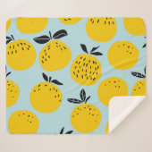 オレンジ夏:実りあるヴィンテージパターン シェルパブランケット (正面(横))