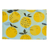 オレンジ夏：実りあるヴィンテージパターン 枕カバー (裏面)