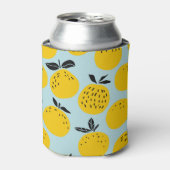 オレンジ夏：実りあるヴィンテージパターン 缶クーラー (缶正面)