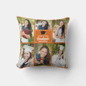 オレンジ大学院フォトコラージュカスタム卒業 クッション (正面)