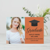 オレンジ大学院フォトブラックスクリプト卒業 案内状 (スタンド正面)