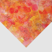 オレンジ大理石アルコールインクの作成ティッシュペーパー 薄葉紙 (詳細)