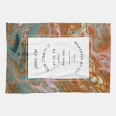 オレンジ大理石クリスチャン賛美歌キッチンタオル キッチンタオル (横)