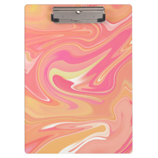 オレンジ大理石クリップボード クリップボード