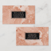 オレンジ大理石 |エレガントシンプル 名刺 (正面/裏面)