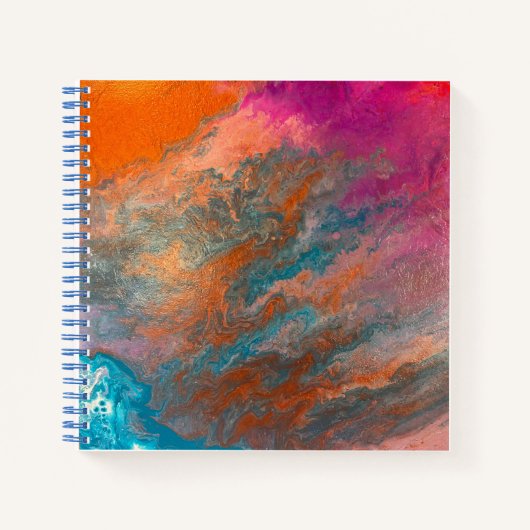 オレンジ大理石 ノートブック (正面)