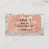 オレンジ大理石 | マーブル縁ど 名刺 (裏面)