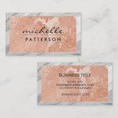 オレンジ大理石 | マーブル縁ど 名刺 (正面/裏面)