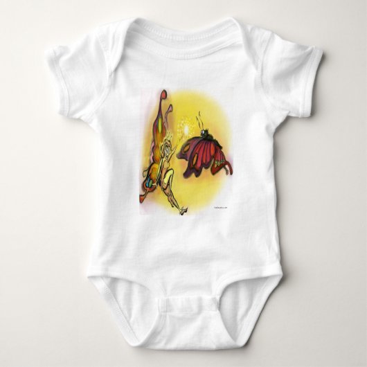 オレンジ妖精の国 ベビーボディスーツ (正面)