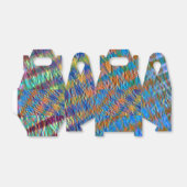 オレンジ威厳のある色から青の線が素朴に交差している フェイバーボックス (折り畳みなし)