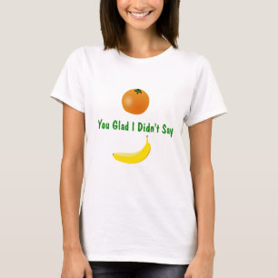 オレンジ嬉しい冗談のTシャツ Tシャツ
