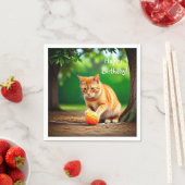 オレンジ子猫 スタンダードカクテルナプキン (インサイチュ)