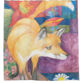 オレンジ孤のシャワー・カーテン シャワーカーテン