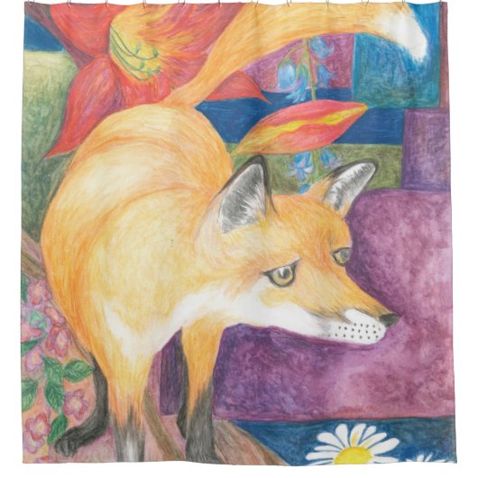 オレンジ孤のシャワー・カーテン シャワーカーテン (正面)