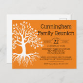 オレンジ家族会の系譜のシルエット インビテーションポストカード (正面/裏面)