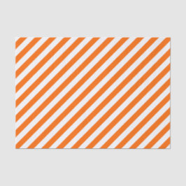 オレンジ対角線ストライプティッシュペーパー 薄葉紙