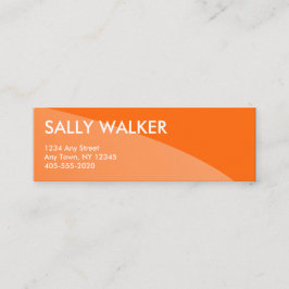 オレンジ専門のモダンな小型名刺 スキニー名刺