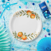 オレンジ小さなかわいこちゃんベビーシャワー ペーパープレート (パーティー)