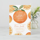 オレンジ少しかわいこちゃんが赤ちゃんシャワーの途中にある 招待状 (スタンド正面)