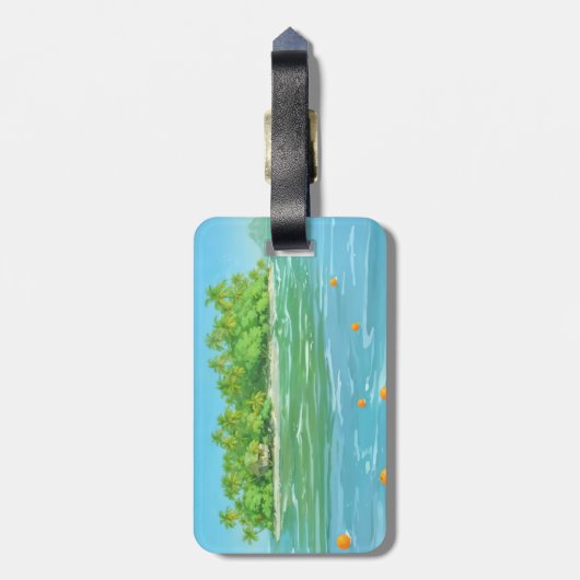 オレンジ島 ラゲッジタグ (裏面縦)