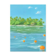 オレンジ島 - 絵画的なスタイルの海景画
