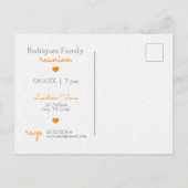 オレンジ州のテキサス州ファミリー懇親会はがき ポストカード (裏面)