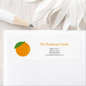 オレンジ差出人住所ラベル ラベル (インサイチュ)