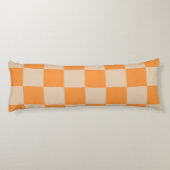 オレンジ市松模様にのギンガムパターン ボディピロー (裏面)