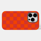 オレンジ市松模様に色のギンガムパターン Case-Mate iPhoneケース (裏面 (横))
