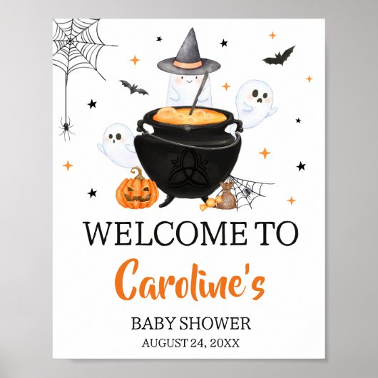 オレンジ幽霊ハロウィーンベビーはブルーイングへようこそ ポスター (正面)