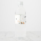 オレンジ幽霊ハロウィーンリトルブベビーシャワー ペットボトルラベル (裏面)