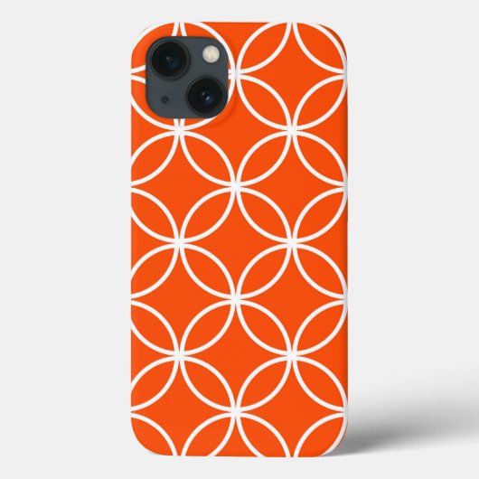 オレンジ幾何学模様 重なり合う円 Case-Mate iPhoneケース (裏面)