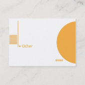 オレンジ幾何学的-ぽっちゃりした 名刺 (裏面)