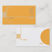 オレンジ幾何学的-ビジネス 名刺 (正面/裏面)