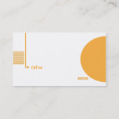 オレンジ幾何学的-ビジネス 名刺 (裏面)