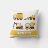 オレンジ建築ビークルズボーイズルームデコール クッション (裏面)