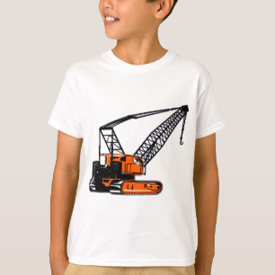 オレンジ建設用クレーン Tシャツ
