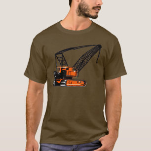 オレンジ建設用クレーン Tシャツ