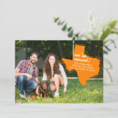 オレンジ引っ越しました-点々のあるテキサス州移動中 案内状 (スタンド正面)