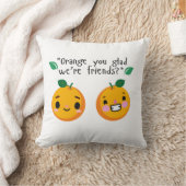オレンジ引用文 クッション (ブランケット)