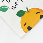 オレンジ引用文 フリースブランケット (角)