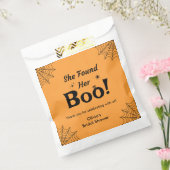 オレンジ彼女は彼女のブーハロウィーンブライダルシャワーを見つけた フェイバーバッグ (封をした状態)